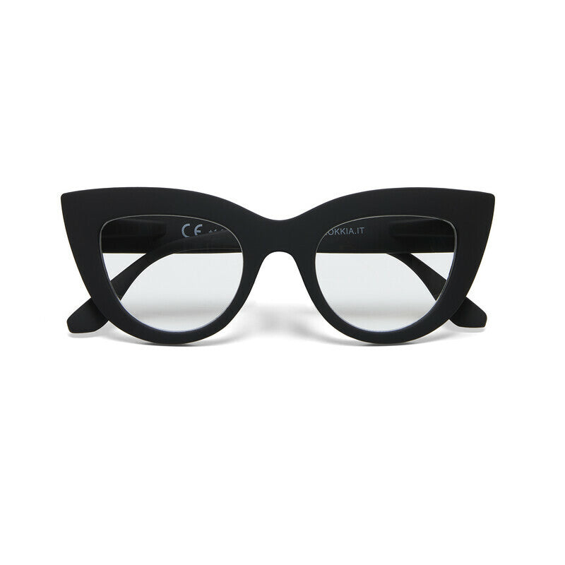 okkia okkia occhiale da lettura mod claudia premontato gatto soft touch spring nero diottrie 3 00 ean 8055773192959