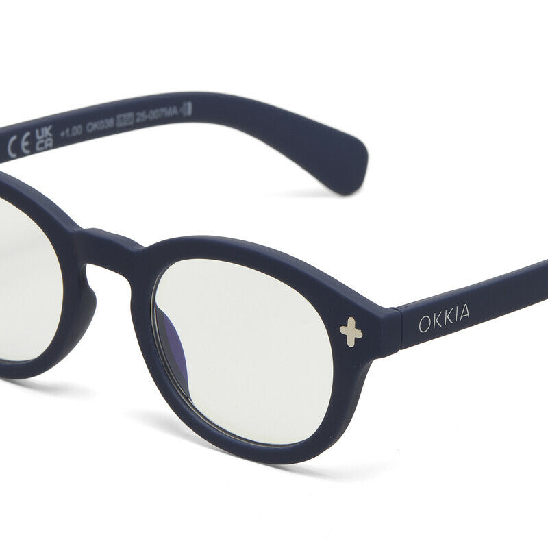 okkia okkia occhiale da lettura mod nashville premontato soft touch spring anti luce blu midnight diottrie 3 00 ean 8056211375125