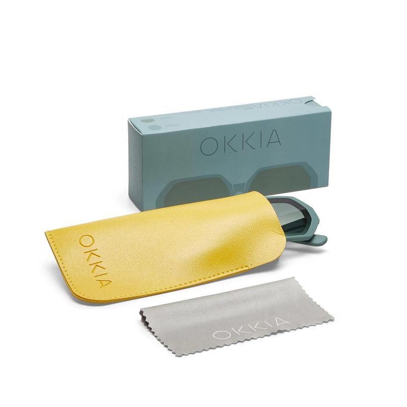 okkia okkia occhiale da sole premontato esagonale mod andrea green ean 8055773198104