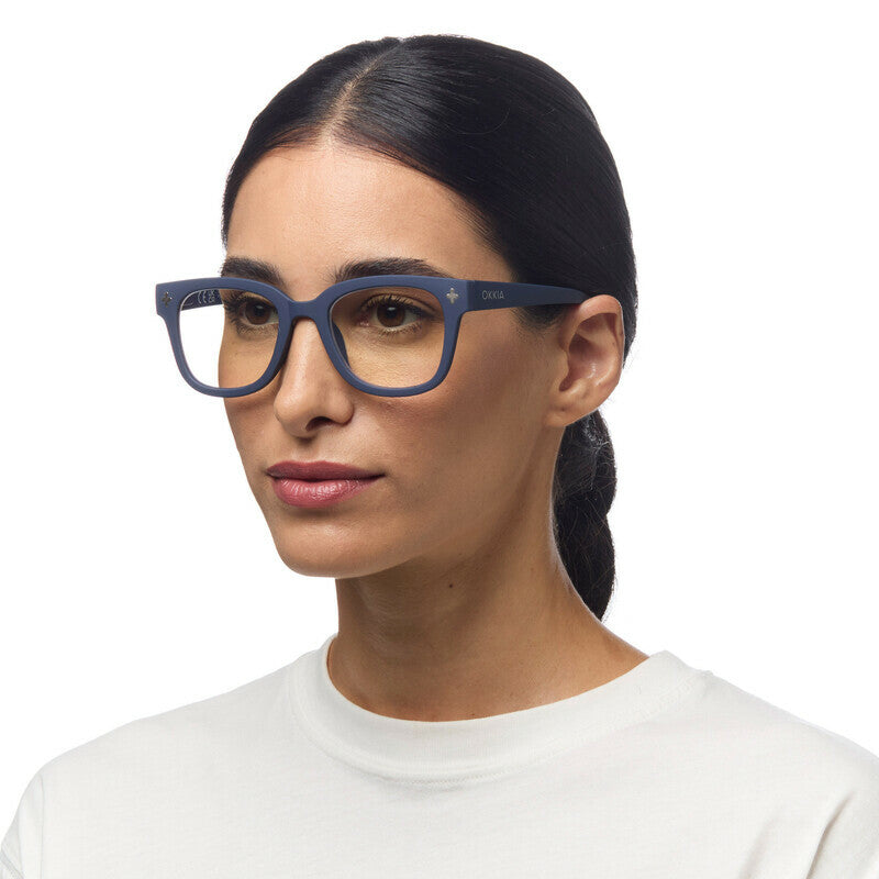 okkia okkia occhiale da lettura mod giovanni premontato soft touch spring anti luce blu magframe midnight diottrie 2 50 ean 8056211370748