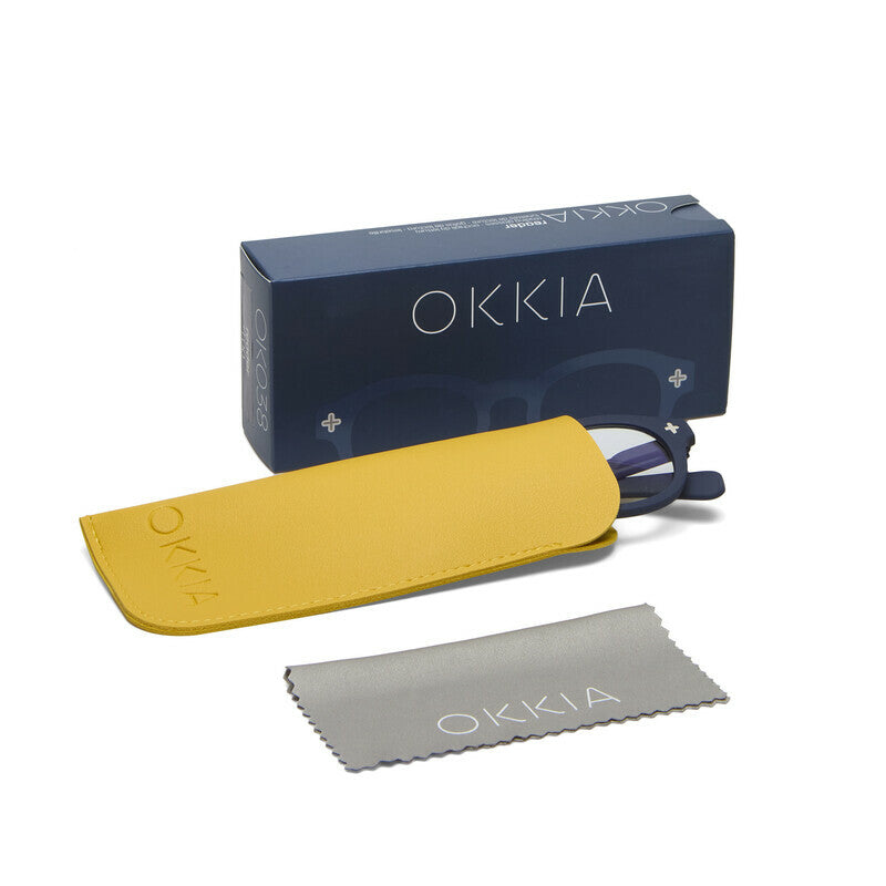 okkia okkia occhiale da lettura mod nashville premontato soft touch spring anti luce blu midnight diottrie 2 50 ean 8056211375118