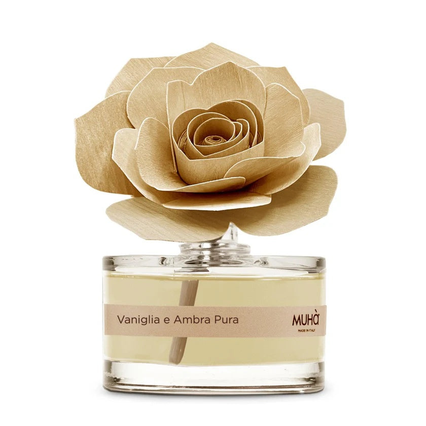 Muhà Natural Diffuser Rose Vanilla and Pure Amber 50ml Wedding Favor