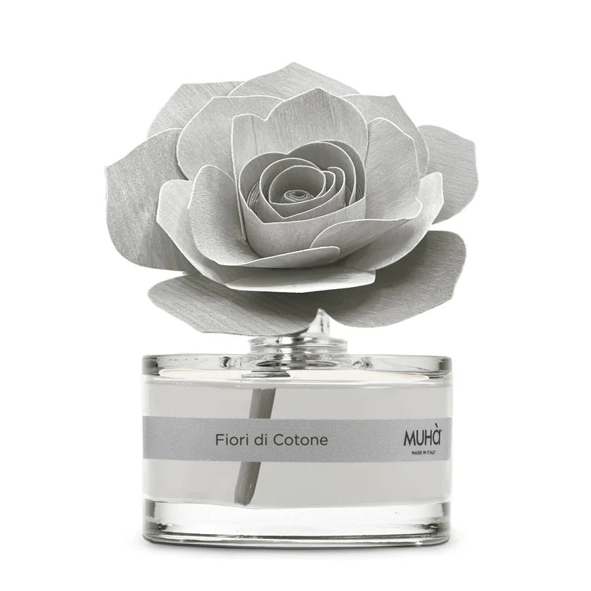 Muhà Diffuser Grey Rose Favors Cotton Flowers 50 Ml