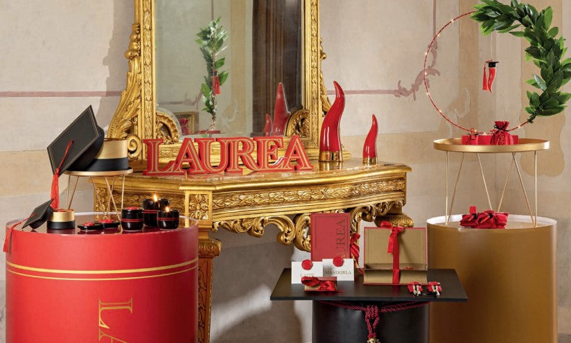 Cupido&Co. Graduation Cap with Bag 70 x 90 Mm Red 12 Pcs