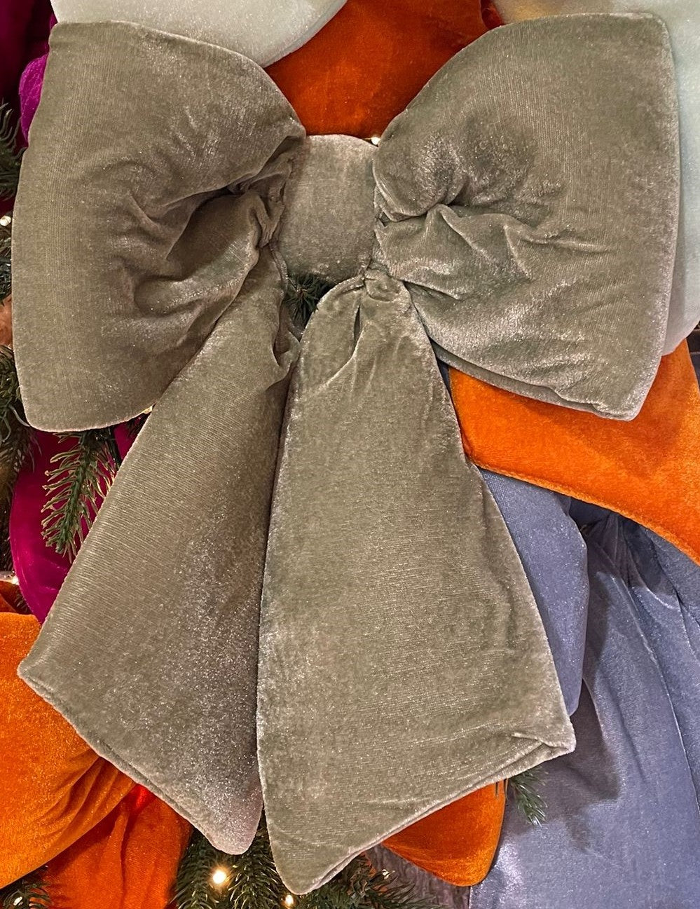 ARPIMEX Christmas Bow Velvet 40 Cm Light Green