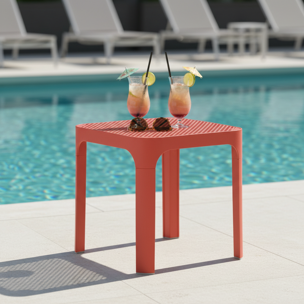 Nardi Net Table 40 corallo poolside clean
