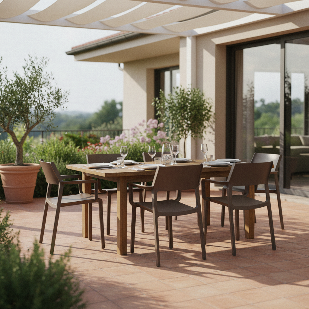 Nardi Trill Armchair tabacco terrazza cena