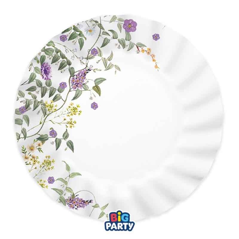 Big Party 6 Plates 20 cm Flowers Garden