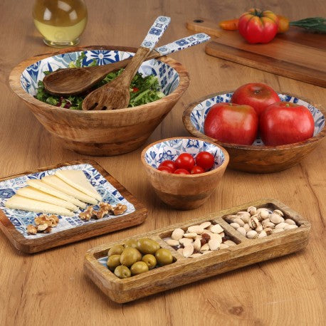 Versa Azurita Square Plate in Mango Wood