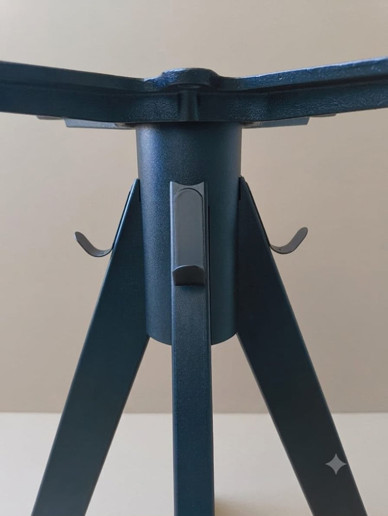 Moia Greenwood Table Base 4-Star Black Steel 60x60 H72 Contract