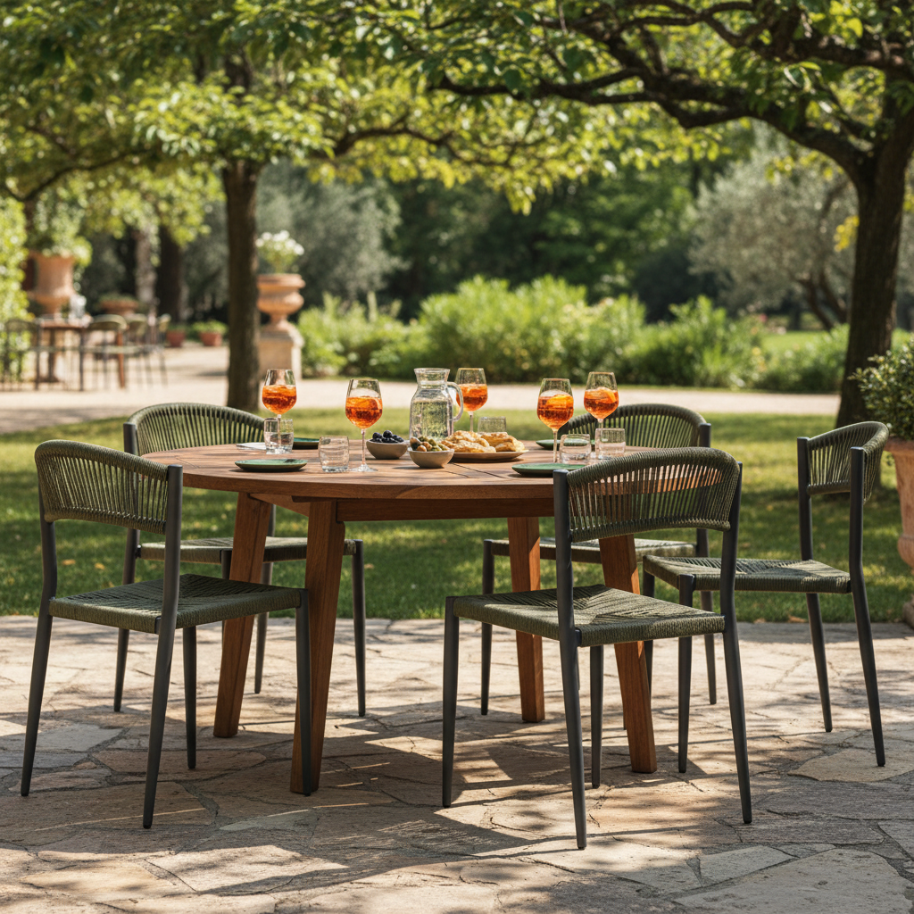 Sedia Milano grigio verde giardino hotel