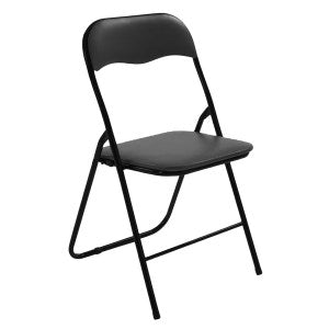 L'Arcolaio My Folding Metal Upholstered Black Chair