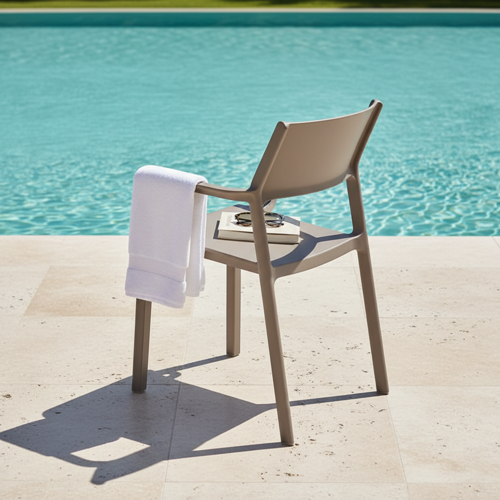 Sedia Trill Armchair Tortora bordo piscina