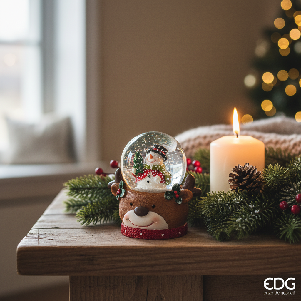 Sfera acqua su mensola rustica