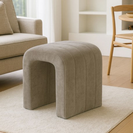 Padded Stool Beige