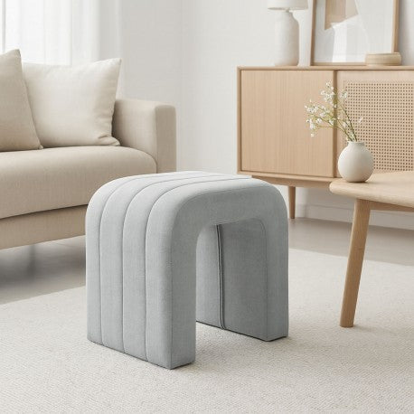 Versa Padded Stool Light Grey