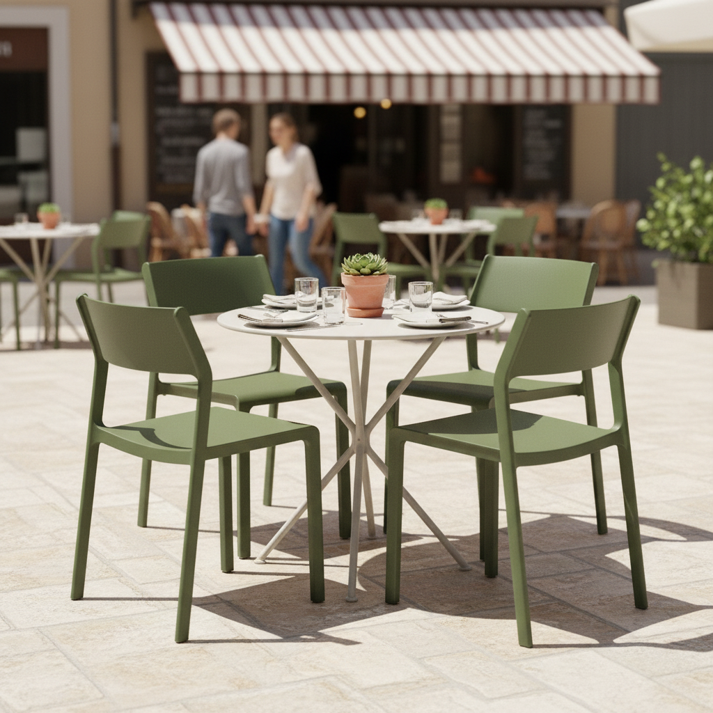 Tavolata bistrot con sedie Trill Agave