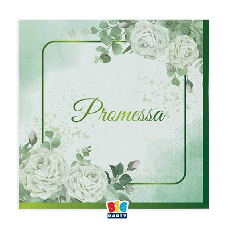 Big Party 16 Napkins 25 x 25 cm Eucalyptus Promise