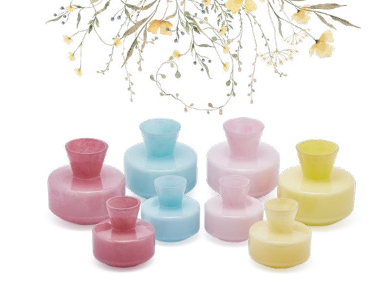 EDG Enzo De Gasperi Round Vase with Neck H 15 Cm D 16 Cm Waterproof Aqua