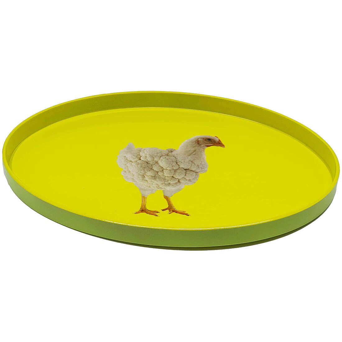 WD LifeStyle Oval Tray Hen Decoration 28x17 cm – Decorative Serving Tray