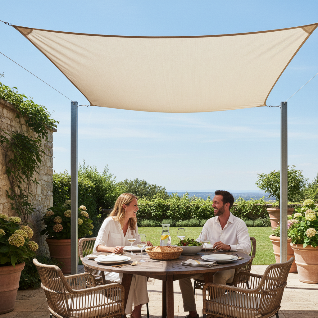 Vela ombreggiante terrazza pranzo