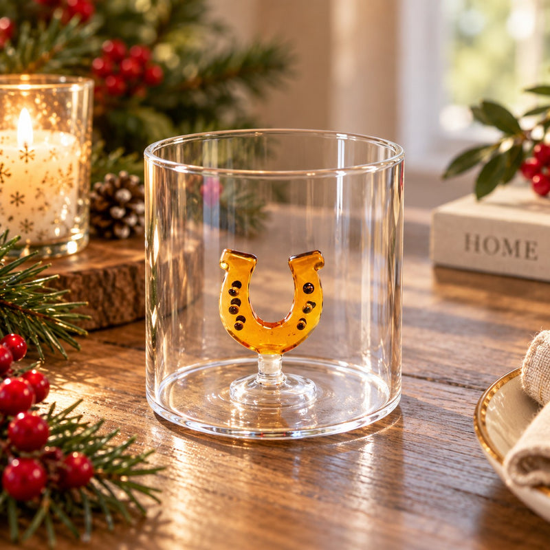 WD LifeStyle Glass Borosilicate 250 ml Horseshoe Decoration