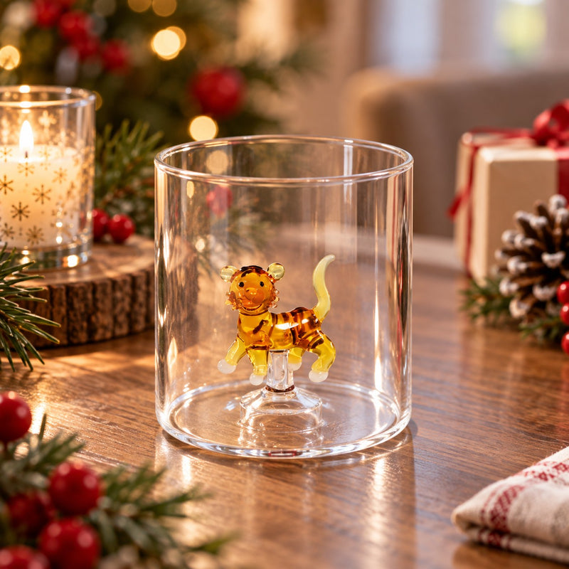 WD LifeStyle Borosilicate Glass Cc 250 ml Tiger Design