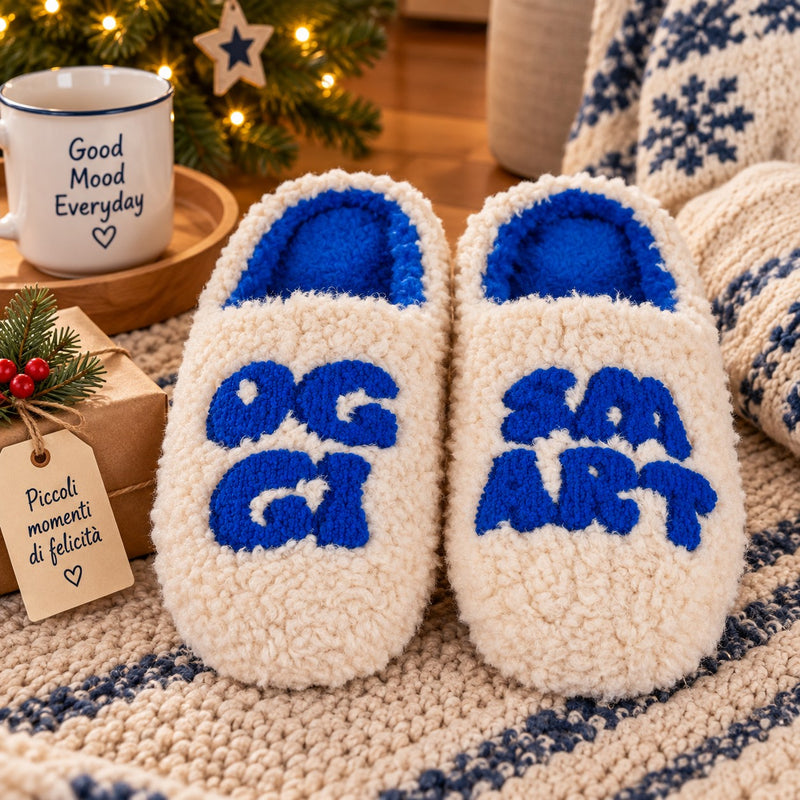 WD LifeStyle Pantofole di Natale Oggi Smart Taglia L/XL – Idea Regalo Natalizia