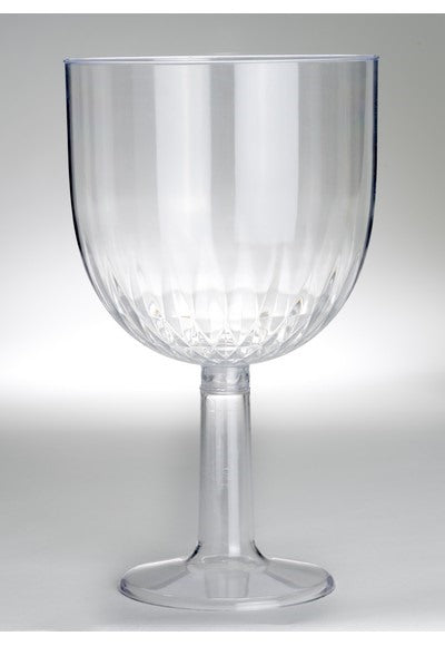 Bigiemme Transparent Plastic Water Cup Long Stem 16x27 cm