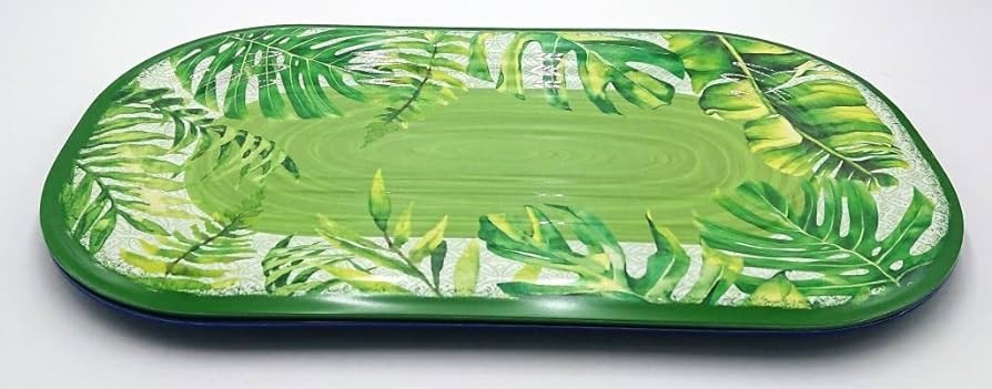 EasyLife EasyLife Oval Tray 40 x 23 Cm Bali Green