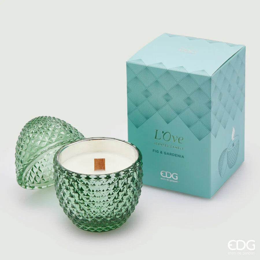 EDG Enzo De Gasperi Candle L'Ove Egg-Shaped with Fragrance H 12 cm D 8 cm Fig & Gardenia