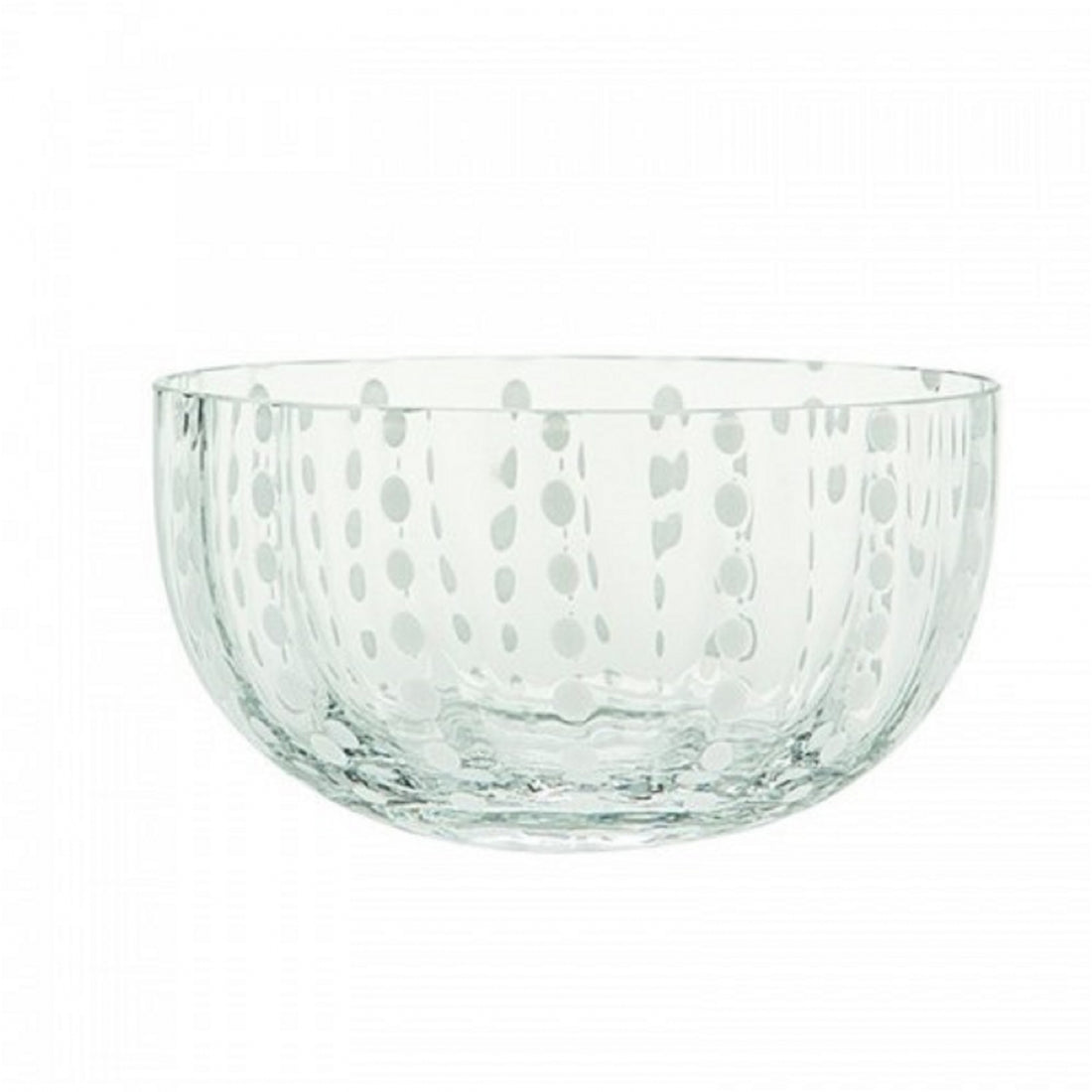 Zafferano Transparent Glass Salad Bowl D 22 Cm