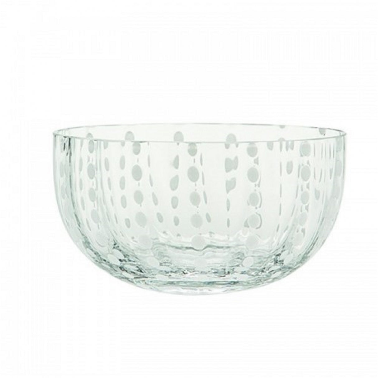 Saffron Transparent Glass Salad Bowl D 22 Cm
