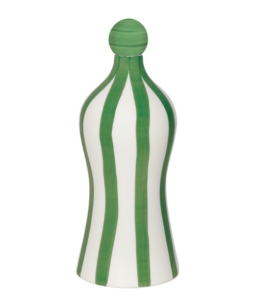 Saffron Stripes Bottle Lido D 110 Mm H 264 Mm Sage