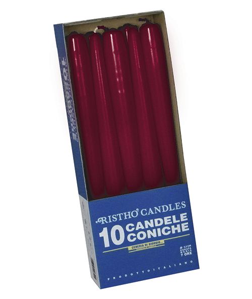 immagine-2-cereria-di-giorgio-cereria-di-giorgio-candele-coniche-22-cm-h-25-cm-10-pz-bordeaux-ean-8006545064622