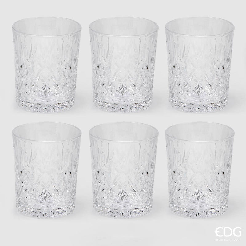 EDG Enzo De Gasperi Glass Rhombus H 10 Cm D 8 Cm 6 Pcs