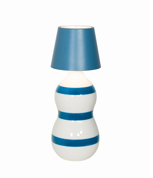 Zafferano Poldina Stopper Lamp H 111 Mm D 111 Mm Blue