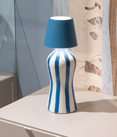 Zafferano Poldina Stopper Lamp H 111 Mm D 111 Mm Blue