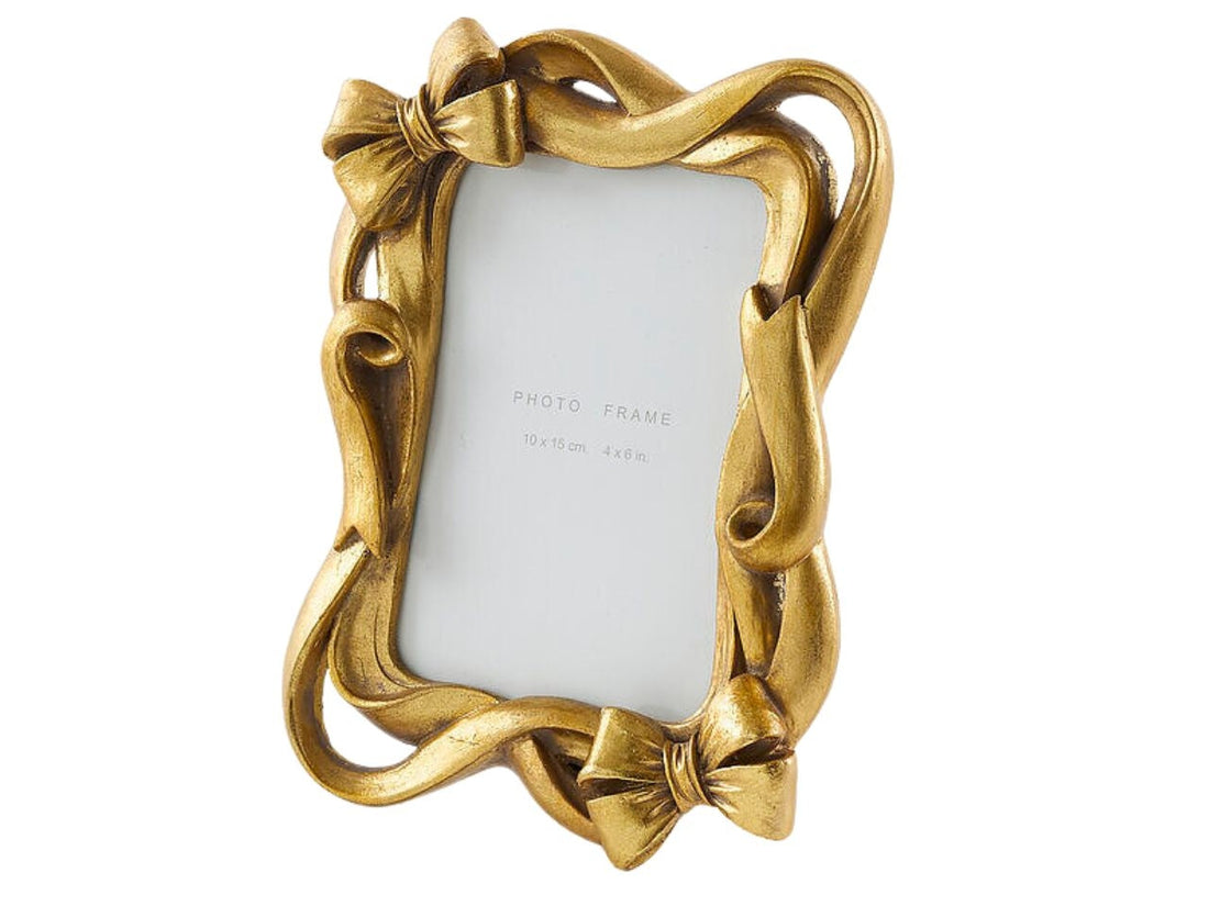 EDG Enzo De Gasperi Christmas Photo Frame with Ribbon H20.5 cm Dark Gold – Christmas Decoration