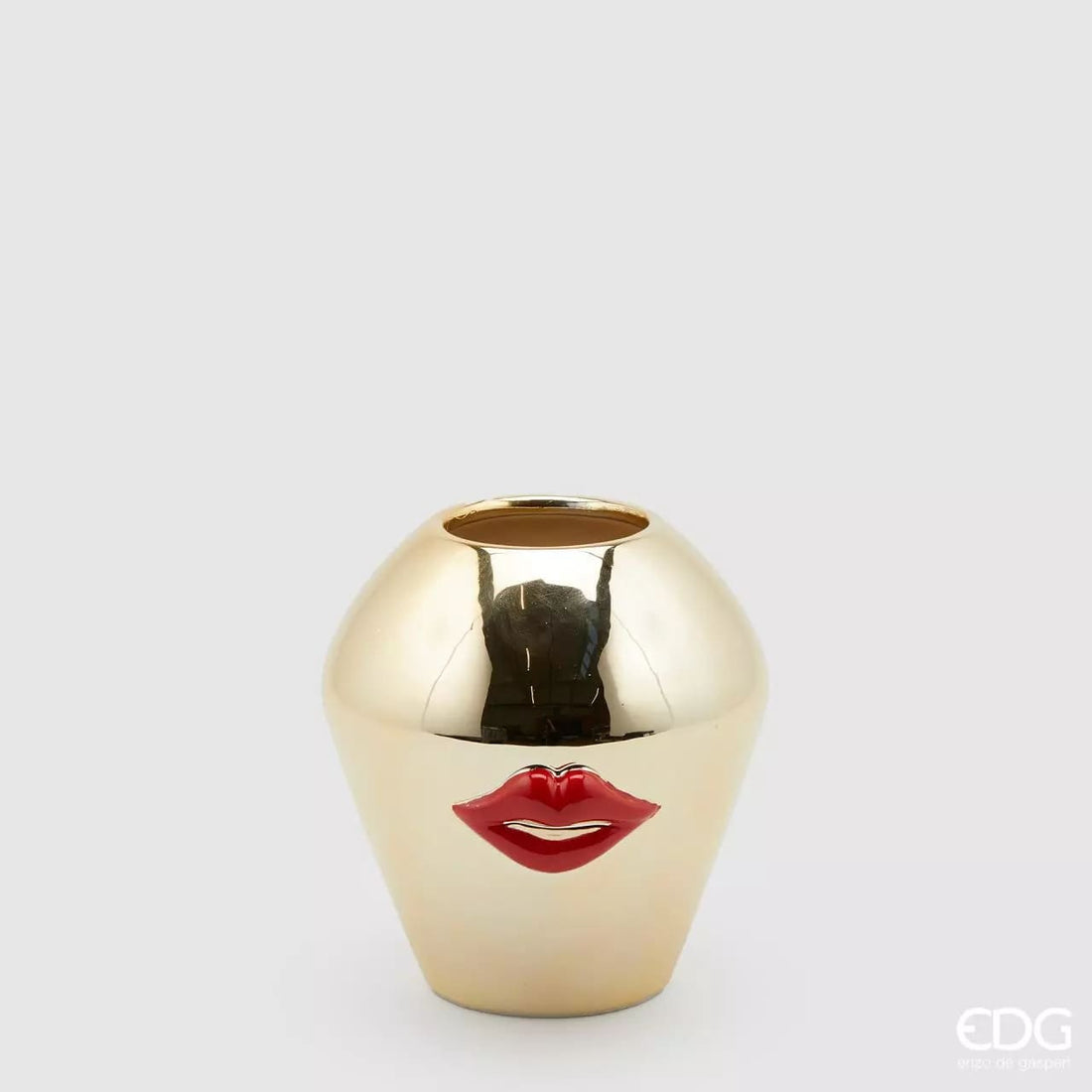 EDG Enzo De Gasperi Kiss Vase H15 D14 Red Gold
