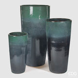 edg enzo de gasperi set 3 pz vaso glaze h 100 cm h 80 cm h 60 cm teal ean 8059824310712