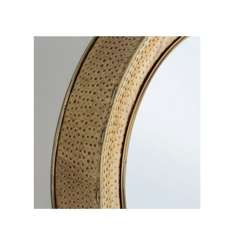 Bizzotto Adara Gold Round Mirror D 80 Cm