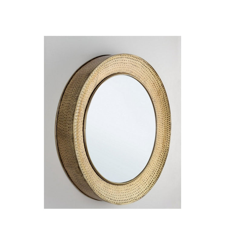 Bizzotto Adara Gold Round Mirror D 80 Cm