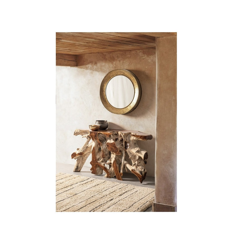 Bizzotto Adara Gold Round Mirror D 80 Cm