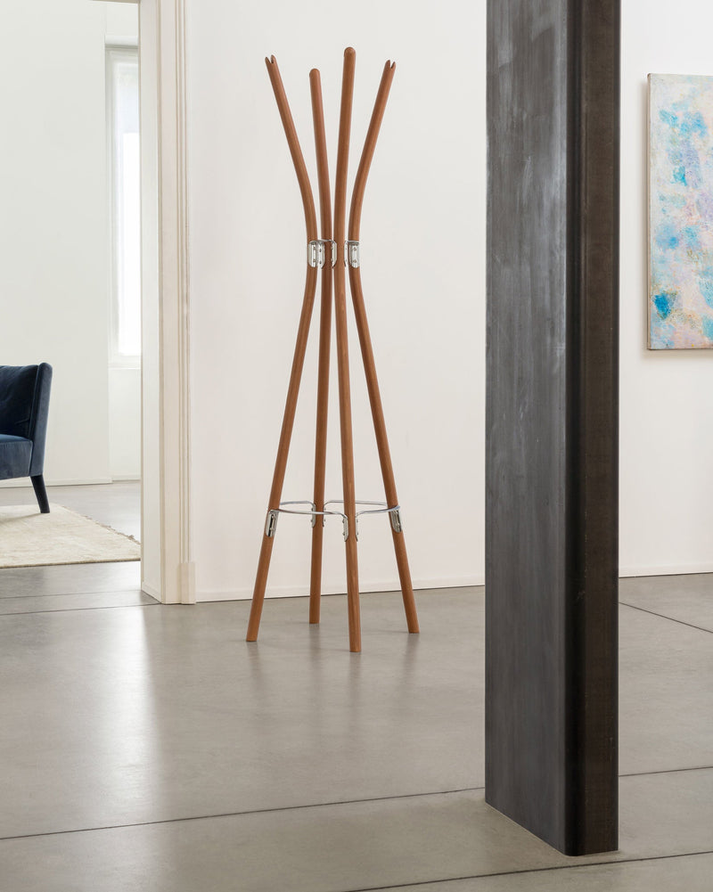 Alessi Poêle appendiabiti PS23 faggio bruno, design Philippe Starck – foto 2