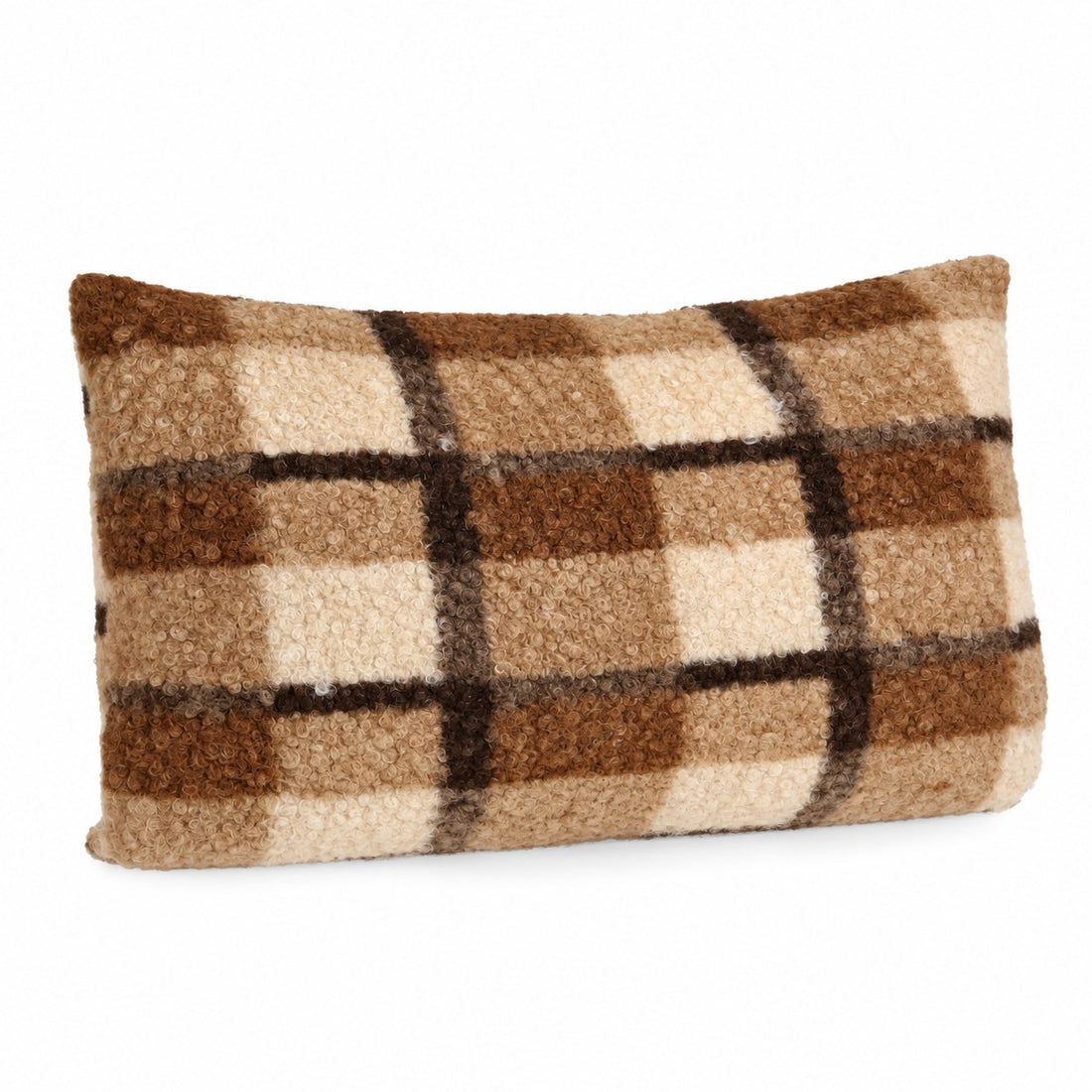 Bizzotto Cuscino Laurence a Quadri Marrone 40x60 cm – Idea Regalo Natale