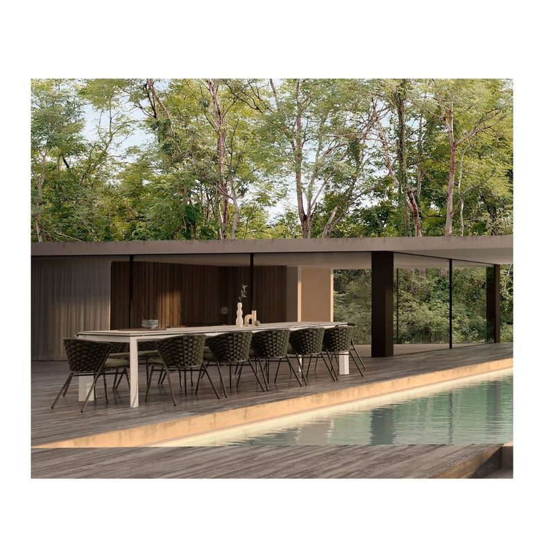 Bizzotto Otavio Extendable Rectangular Table 220 - 280 - 340 x 95 Cm White