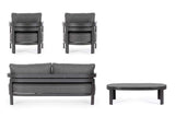 Bizzotto Set 4 Presley Lounge Anthracite