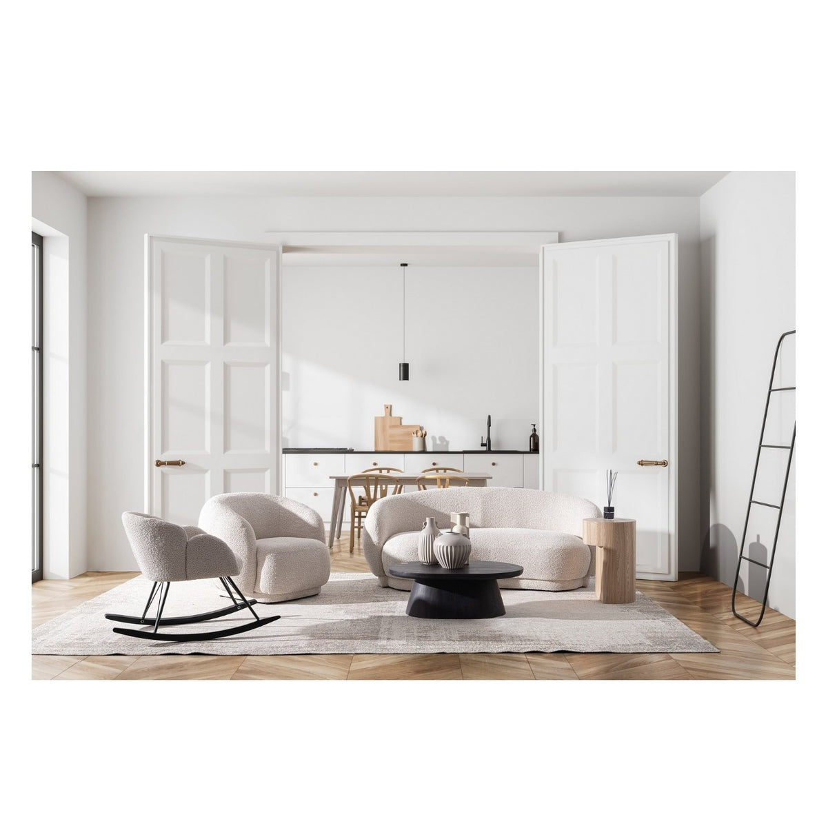 Bizzotto Armchair Tecla with Natural Armrests