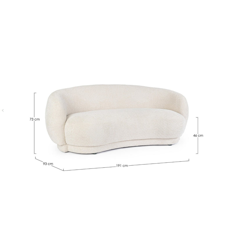 Bizzotto 2-Seater Sofa Tecla Natural